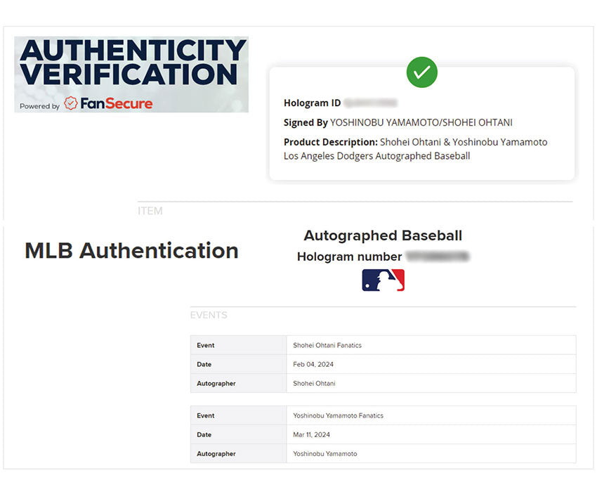 LA DODGERS Y.YAMAMOTO & S.OHTANI SIGN BALL 直筆サイン入りボール 1カラー