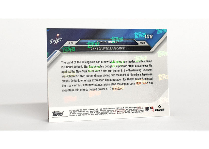 SHOHEI OHTANI 2024 TOPPS CARD 106 メジャーリーグカード 1カラー
