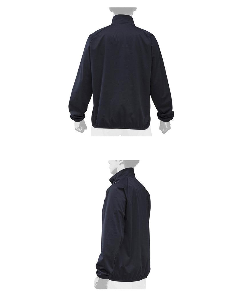 ハーフZIPジャケット 12JE9V31 グラウンドコート ブラック 黒 ネイビー 紺 赤 緑 エンジ 5カラー