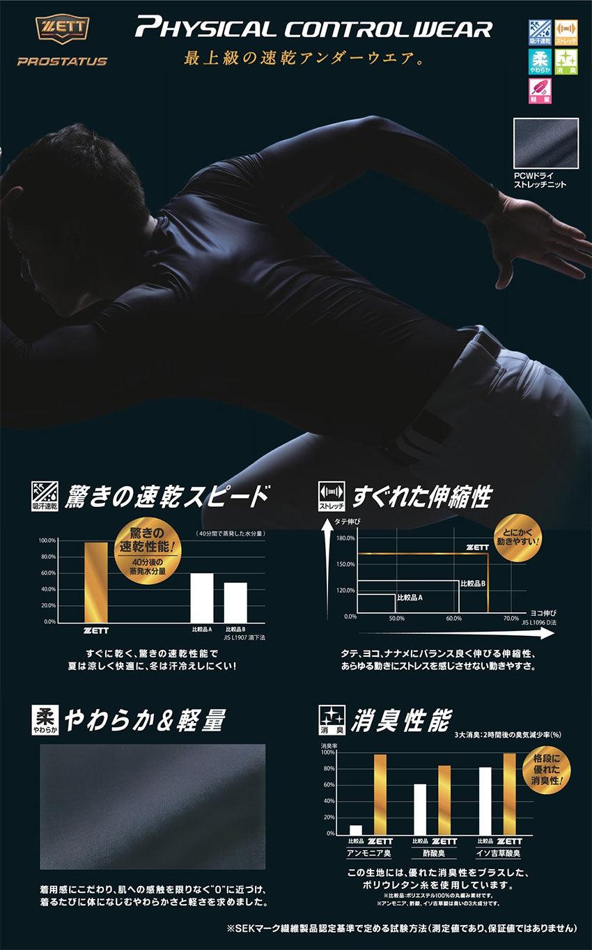 プロステイタス フィジカルコントロールウエア BPRO500C アンダーシャツ ブラック 黒 ネイビー 紺 2カラー