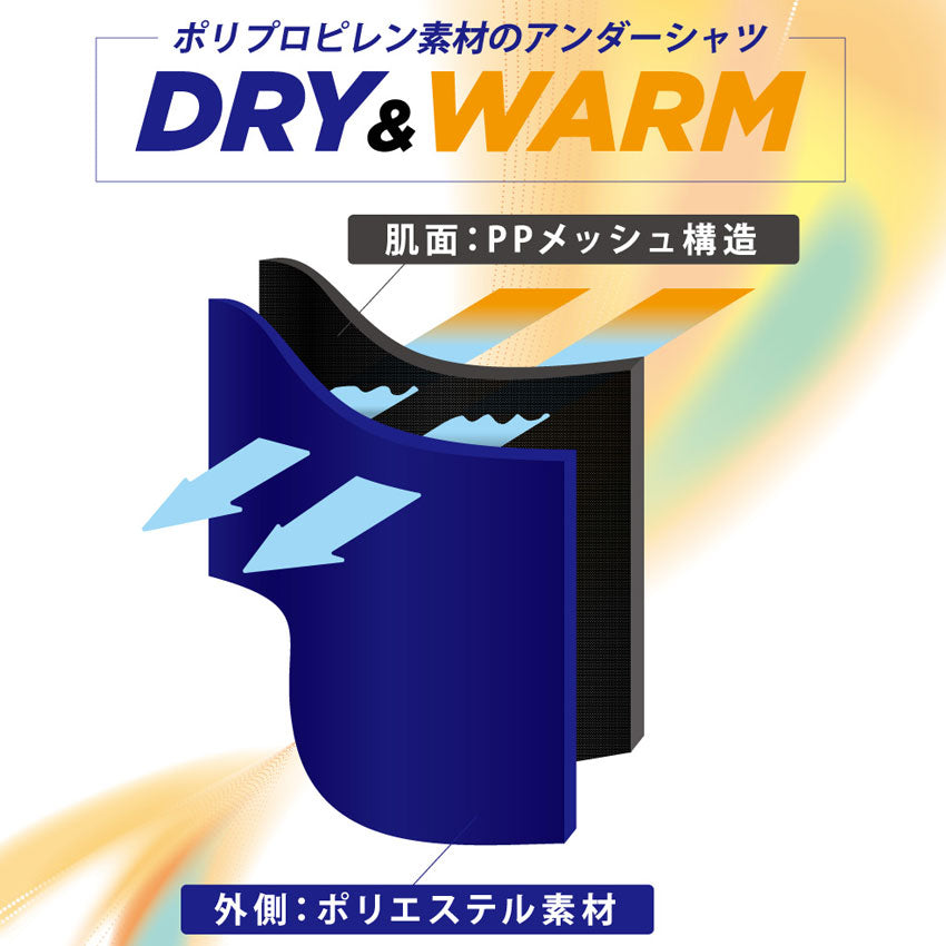 ローネック長袖ミドルフィットアンダーシャツ BUE221LL アンダーシャツ 2カラー