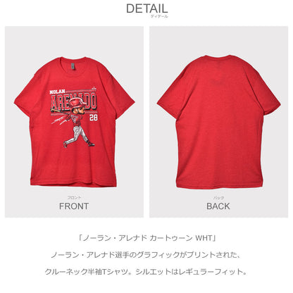 ノーラン・アレナド カートゥーン WHT 0066-052-08 半袖Tシャツ