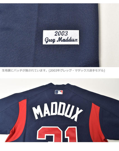 MLB ATLANTA BRAVES GREG MADDUX 2003 BP JERSEY ABPJ3335-ABR03GMANAVY ユニフォーム 1カラー