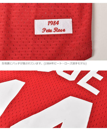 MLB AUTHENTIC PETE ROSE CINCINNATI REDS 1984 PULLOVER JERSEY ABPJ3091-CRE84PRSSCAR ユニフォーム レッド 赤 ホワイト 白 1カラー