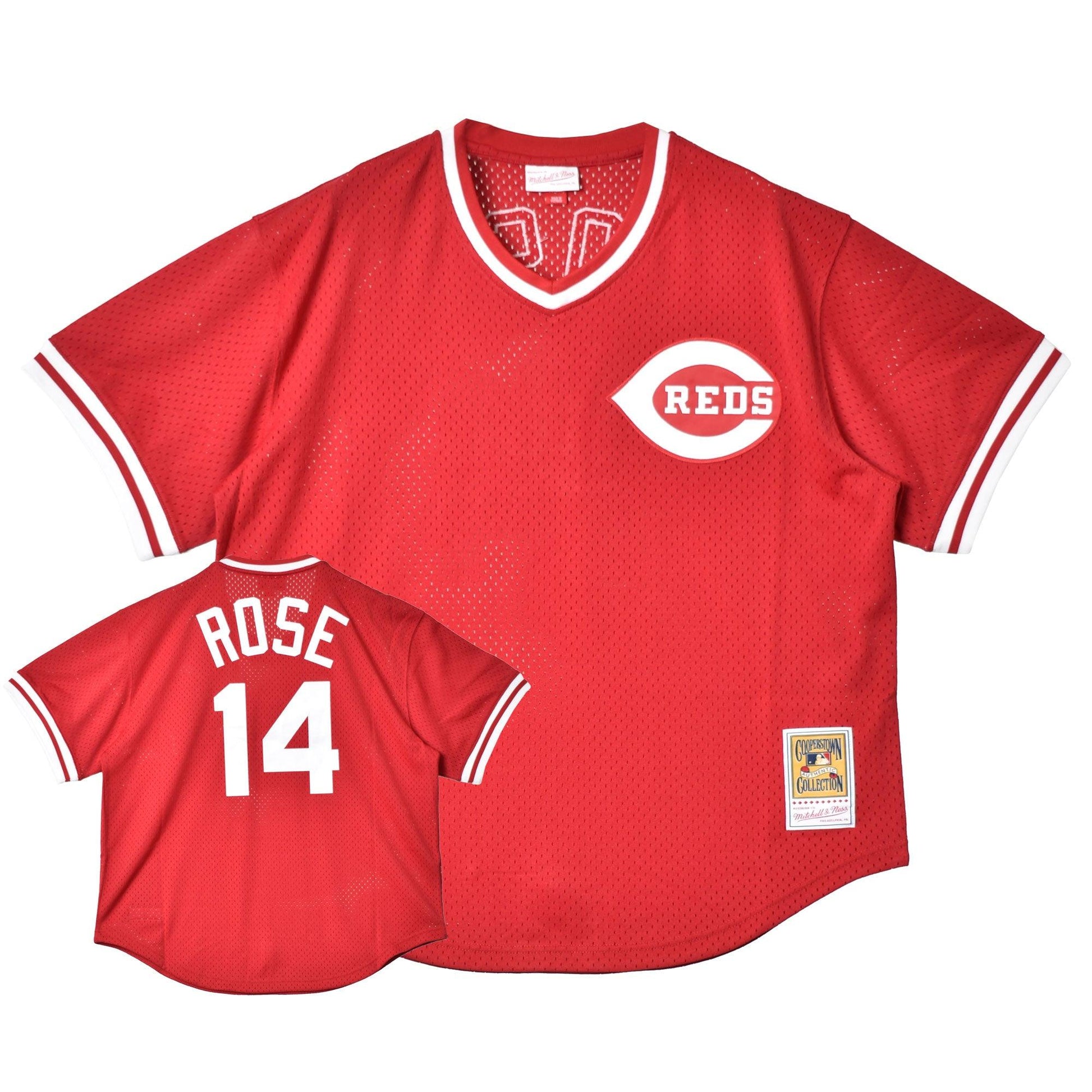 MLB AUTHENTIC PETE ROSE CINCINNATI REDS 1984 PULLOVER JERSEY ABPJ3091-CRE84PRSSCAR ユニフォーム レッド 赤 ホワイト 白 1カラー